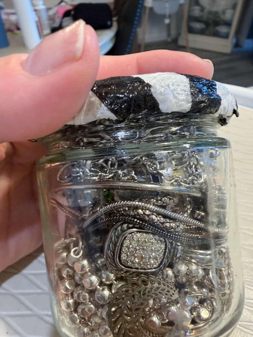 JAR of Jewels. Mixed Silver-Tone and Multicolor Necklace & Jewelry Lot - Picture 3 of 12
